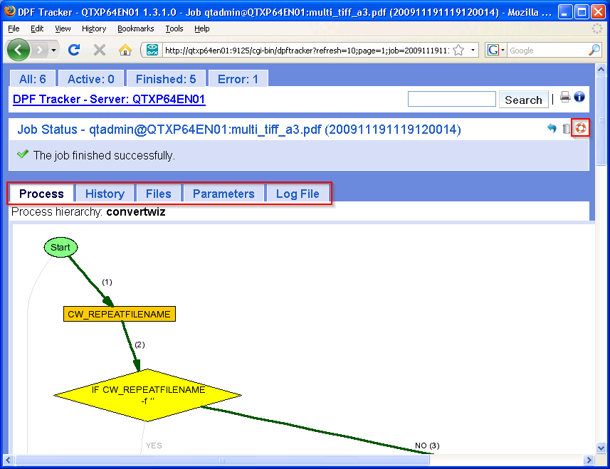 Job details in DPF Tracker